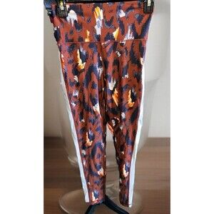 Aerie Womens Chill Play Move Blue Brown Pink Leggings Size Med Athleisure
